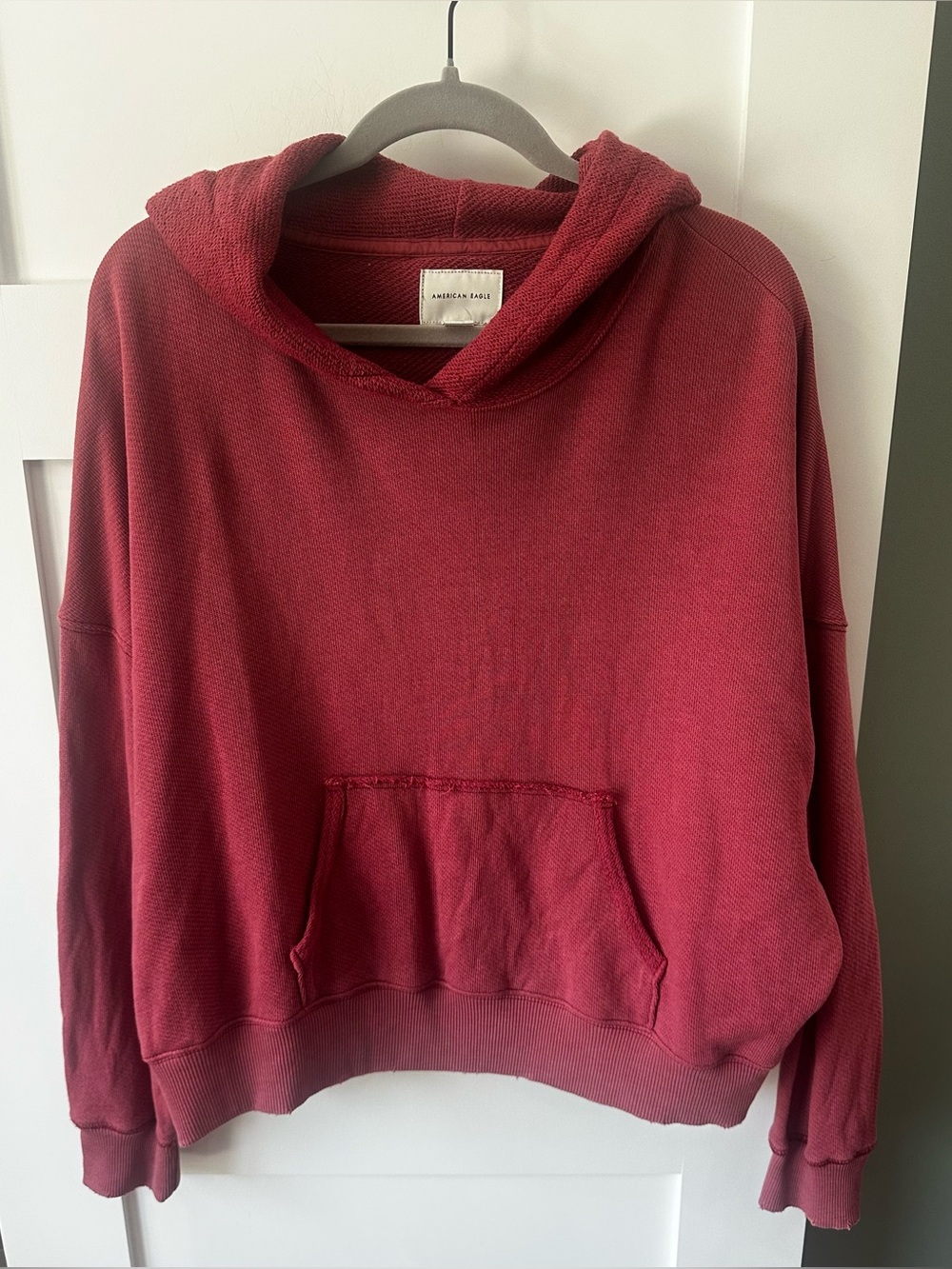 AE American Eagle Textured Fleece Oversized Hoodie Sweatshirt Size Medium